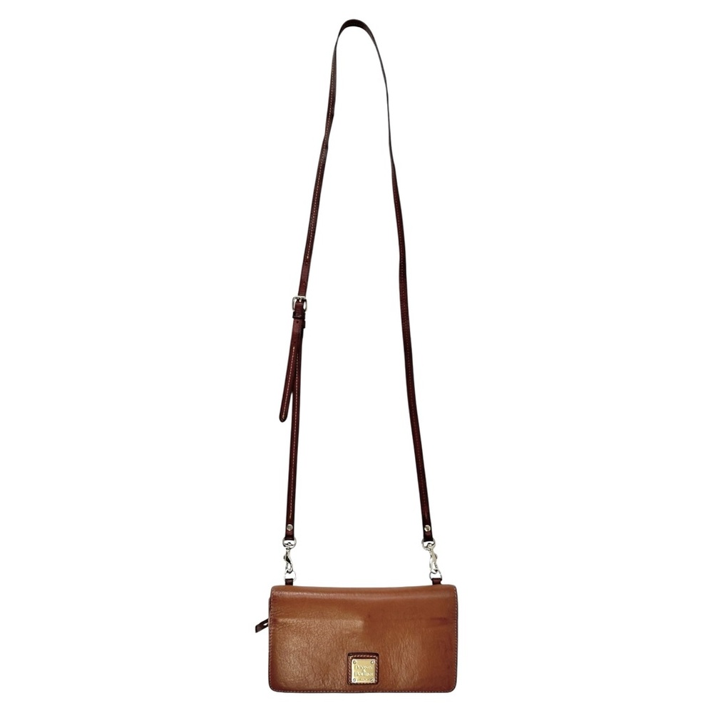 Dooney & Bourke Brown Leather Triple Interior Compartment Mini Crossbody Bag